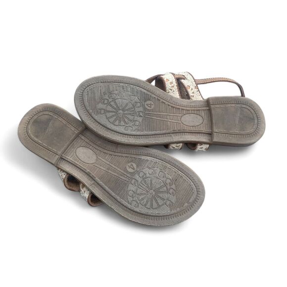 Cat & Jack Girl Size 4 Brown Adjustable Ankle Strap Sandals - Picture 6 of 9